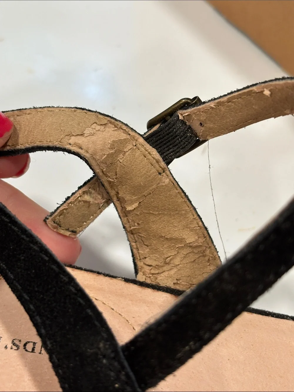 Lands' End Pippa Braided Suede Espadrille Wedge Sandals in Black